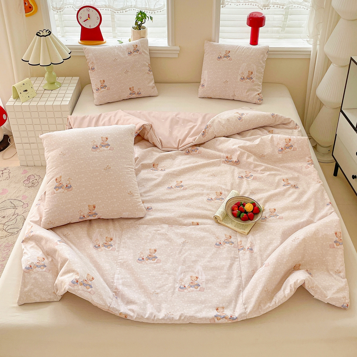 多米家居 2026新款口袋印花抱枕被单品 静谧午后