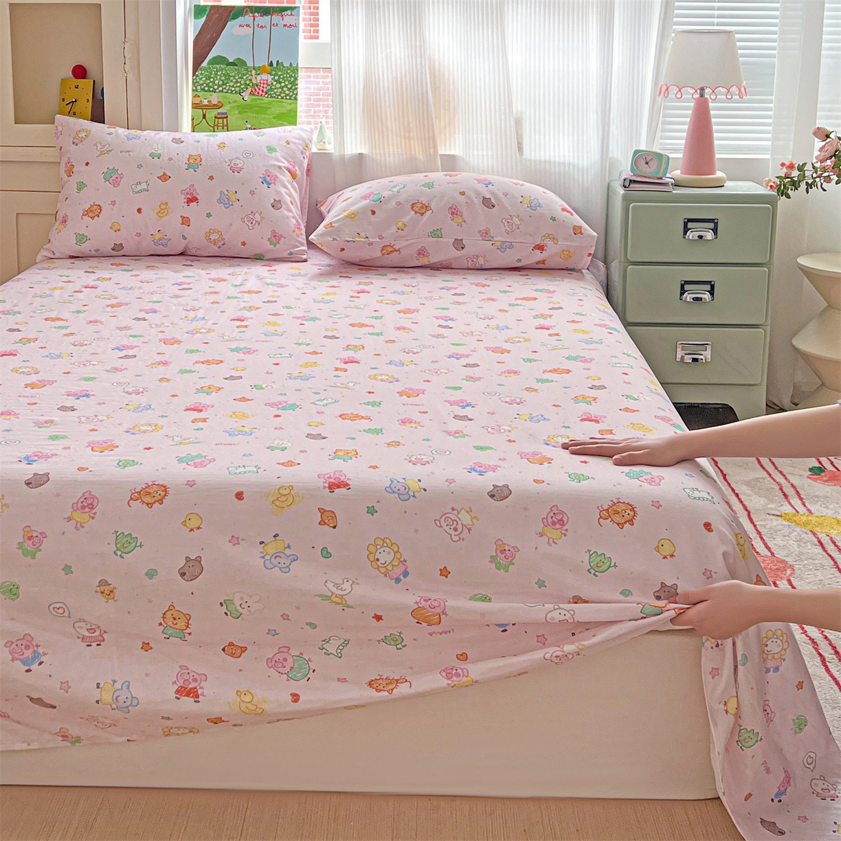 91家纺网 家纺一手货源 找家纺 （总）名兮家居 2026新款全棉纯棉A类双层纱单床单 床单单件