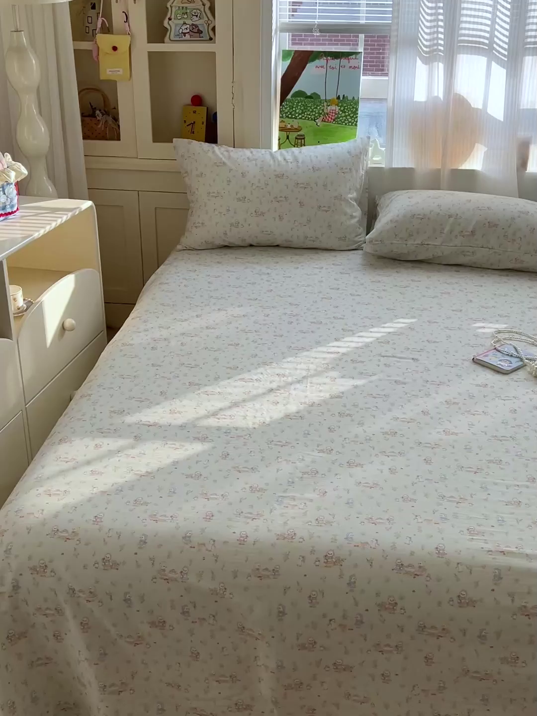 91家纺网 家纺一手货源 找家纺 名兮家居 2026新款全棉纯棉A类双层纱单床单 床单单件 双层纱-花田鸭