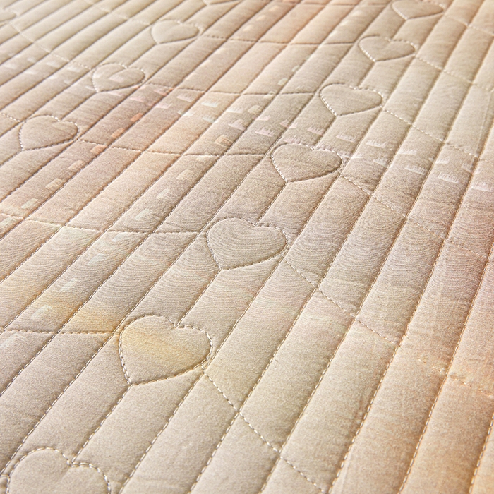 91家纺网 家纺一手货源 找家纺 宜凡家纺 2026新款全棉数码印花床盖四件套格子系列 光之羽-粉