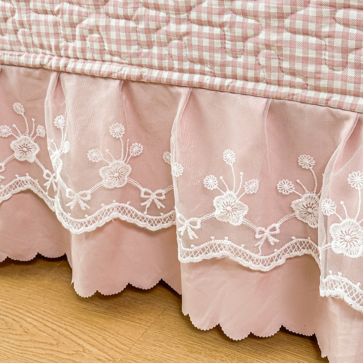 91家纺网 家纺一手货源 找家纺 （总）雅眠居 2026直播爆款双层蕾丝花边夏被款床盖款四件套