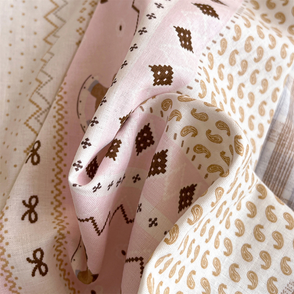 91家纺网 家纺一手货源 找家纺 名兮家居 2026新款全棉纯棉A类双层纱单床单 床单单件 双层纱-木马集