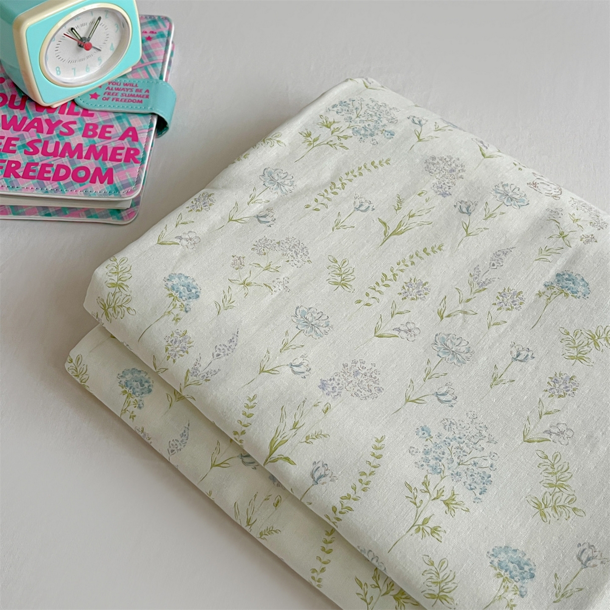 91家纺网 家纺一手货源 找家纺 名兮家居 2026新款全棉纯棉A类双层纱单床单 床单单件 双层纱-晴天兔