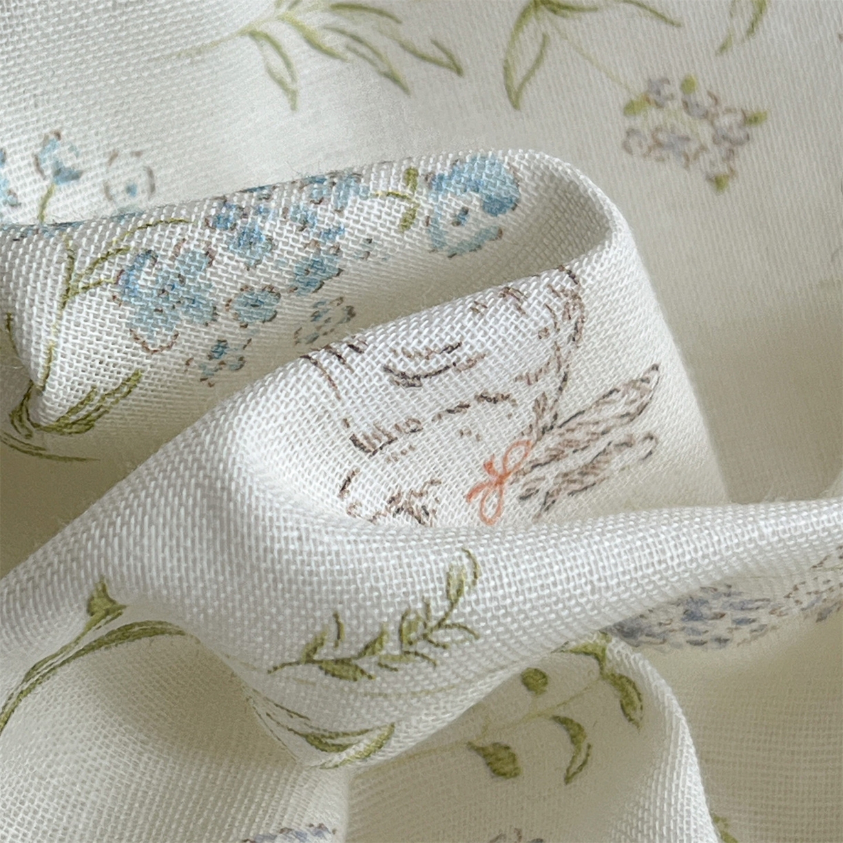 91家纺网 家纺一手货源 找家纺 名兮家居 2026新款全棉纯棉A类双层纱单床单 床单单件 双层纱-晴天兔