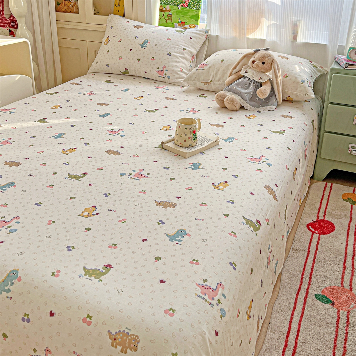 91家纺网 家纺一手货源 找家纺 名兮家居 2026新款全棉纯棉A类双层纱单床单 床单单件 双层纱-趣味王国