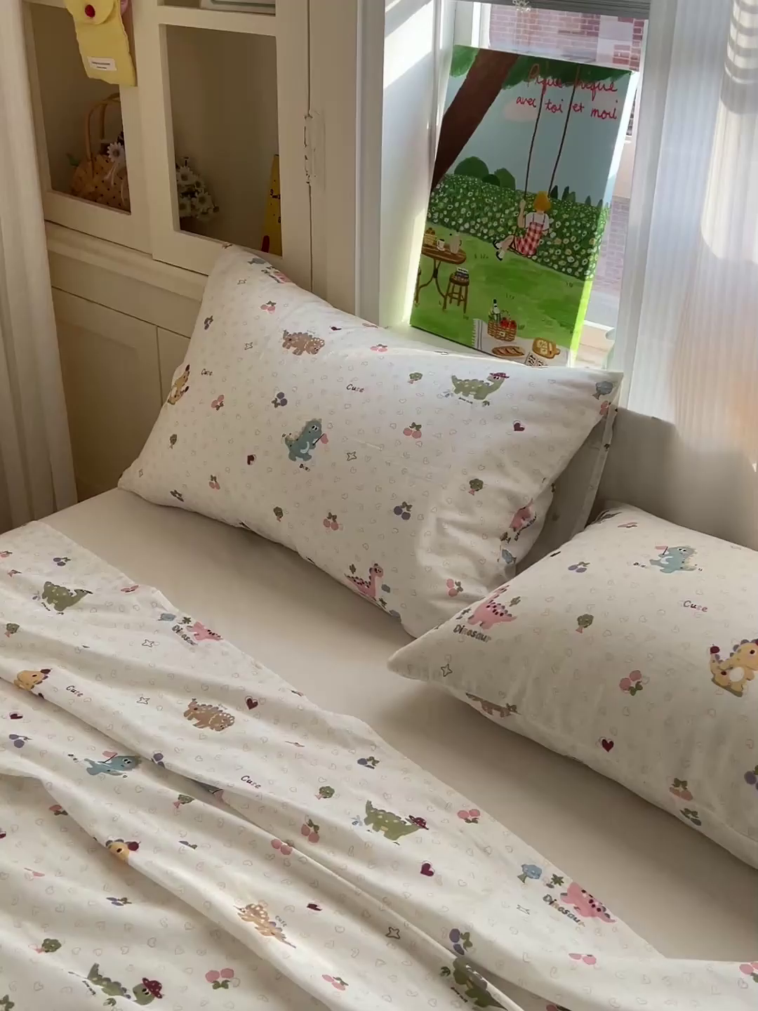 91家纺网 家纺一手货源 找家纺 名兮家居 2026新款全棉纯棉A类双层纱单床单 床单单件 双层纱-趣味王国