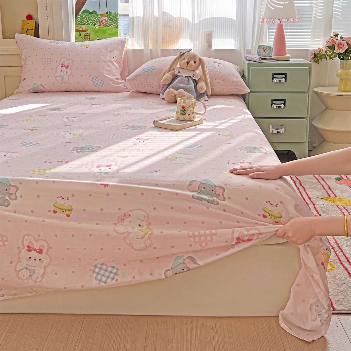 名兮家居 2026新款全棉纯棉A类双层纱单床单 床单单件 双层纱-童梦缘