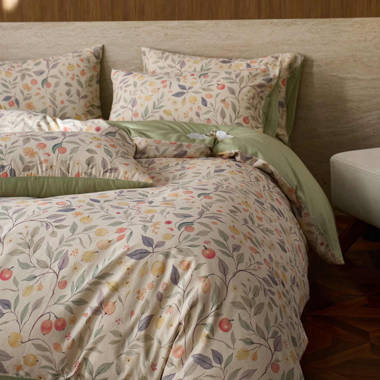 91家纺网 家纺一手货源 找家纺 （总）如一 2026新款A类复古全棉棉麻印花四件套