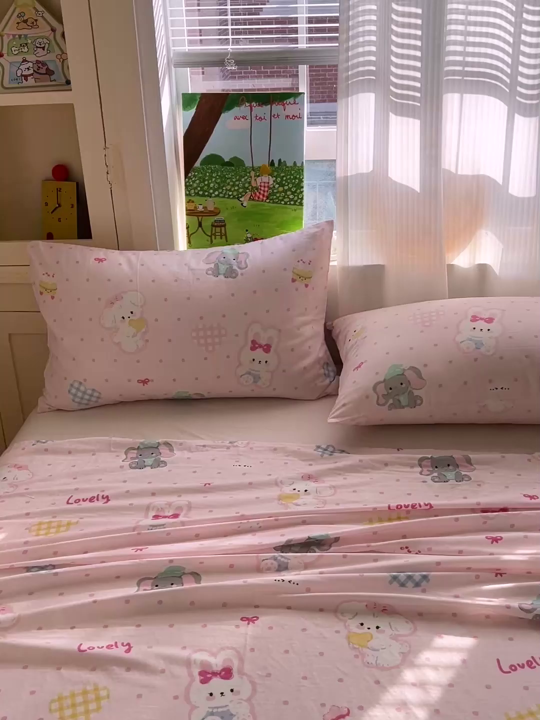 91家纺网 家纺一手货源 找家纺 名兮家居 2026新款全棉纯棉A类双层纱单床单 床单单件 双层纱-童梦缘