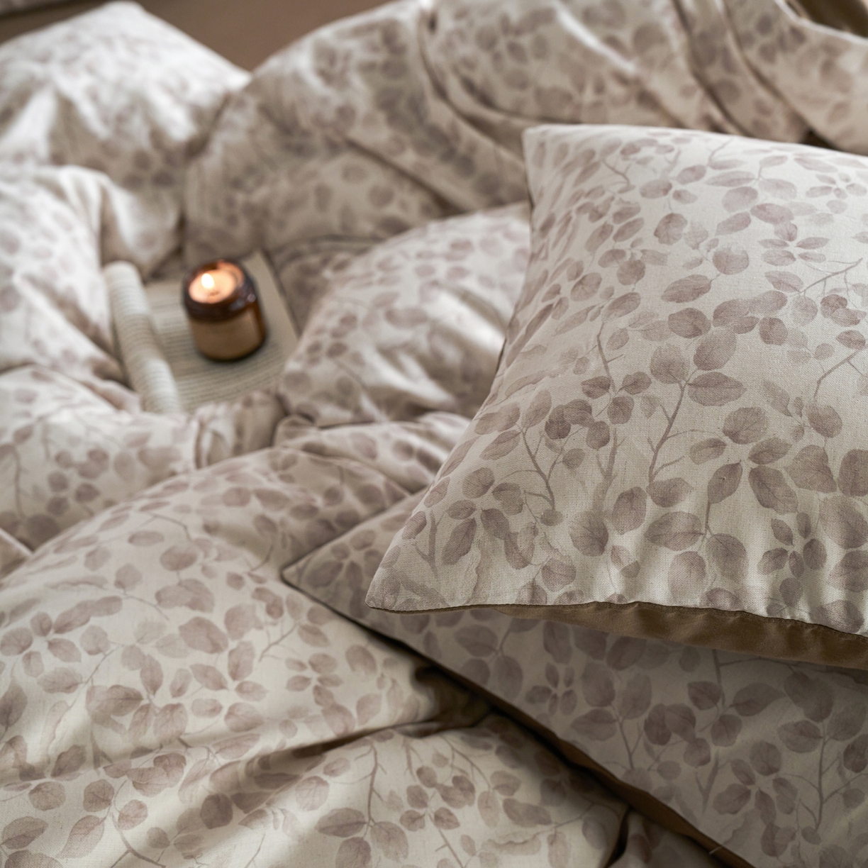 91家纺网 家纺一手货源 找家纺 如一 2026新款A类复古全棉棉麻印花四件套 觅影