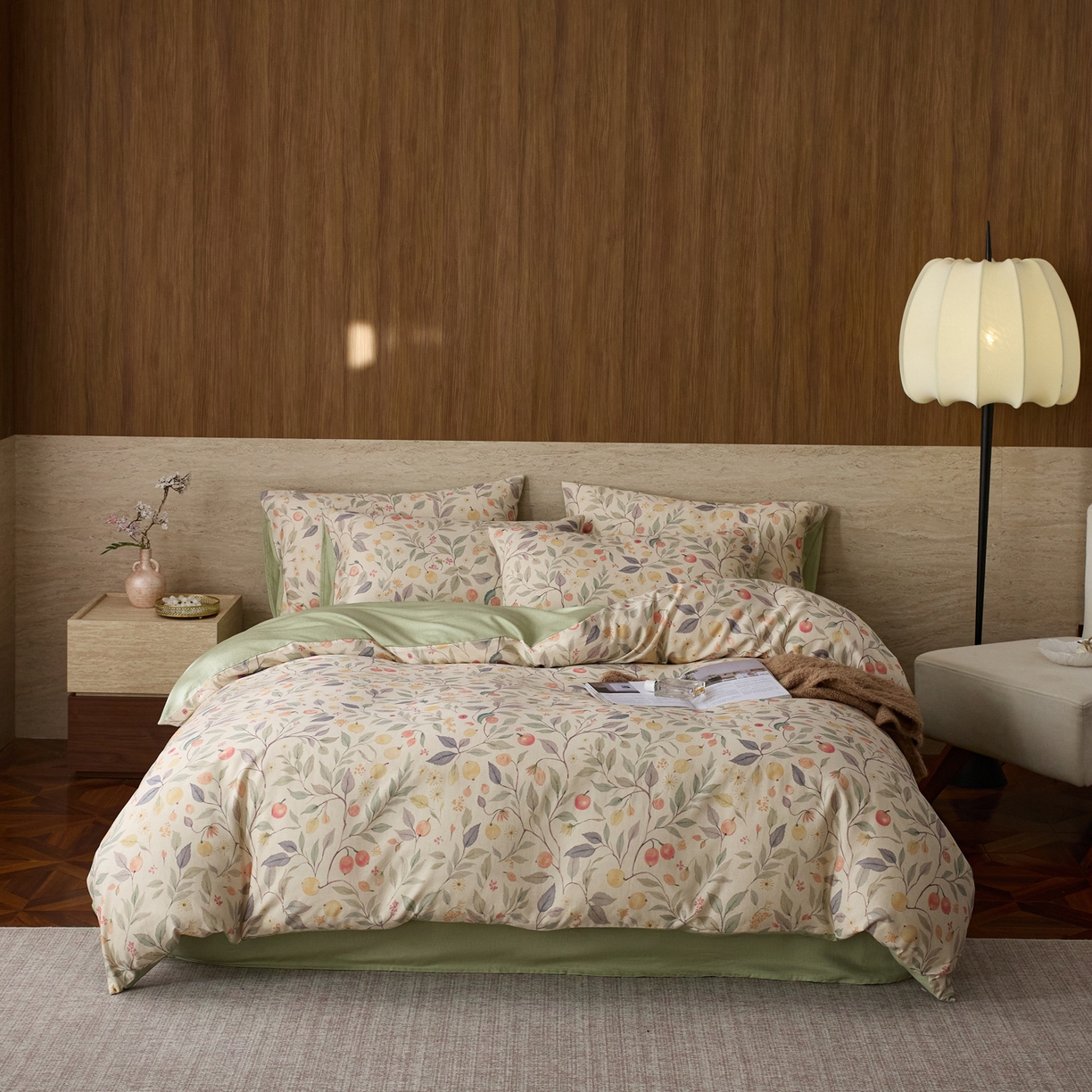 91家纺网 家纺一手货源 找家纺 （总）如一 2026新款A类复古全棉棉麻印花四件套