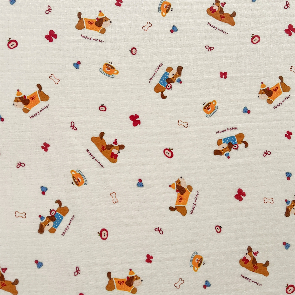 91家纺网 家纺一手货源 找家纺 名兮家居 2026新款全棉纯棉A类双层纱单床单 床单单件 双层纱-小狗日记