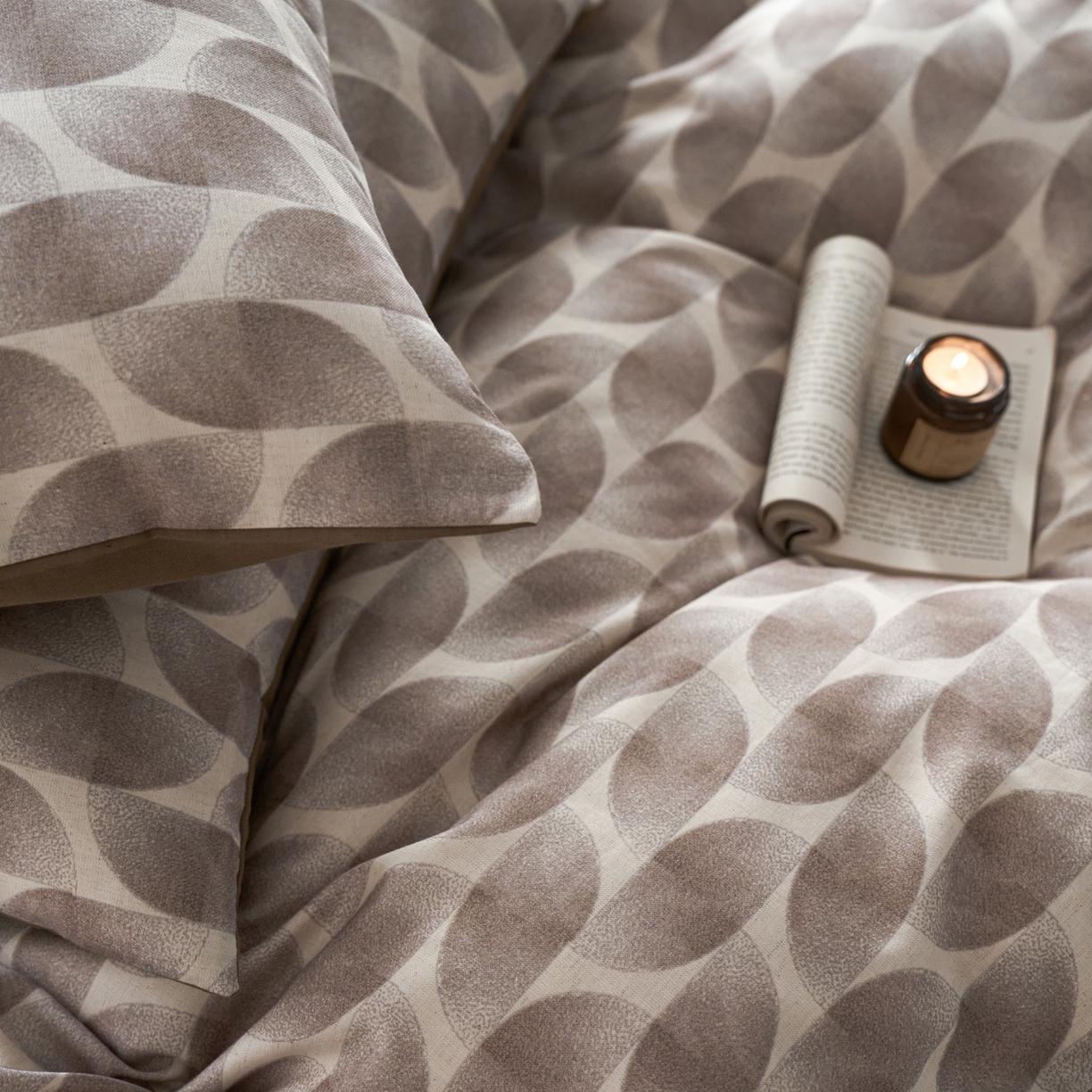 91家纺网 家纺一手货源 找家纺 如一 2026新款A类复古全棉棉麻印花四件套 浮绘