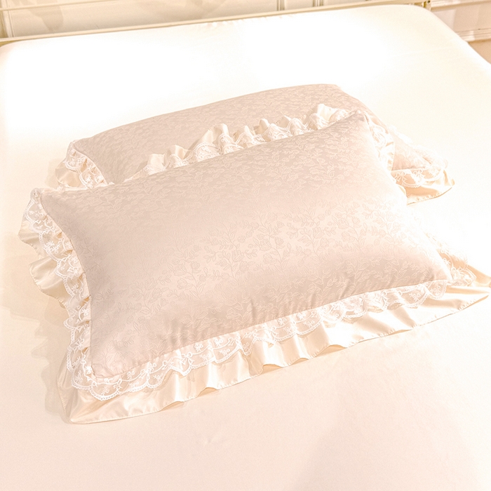 91家纺网 家纺一手货源 找家纺 优贝家纺 2026春夏新款提花水洗天丝冰丝天丝韩版夏被夏凉被空调被四件套 梵希-米白