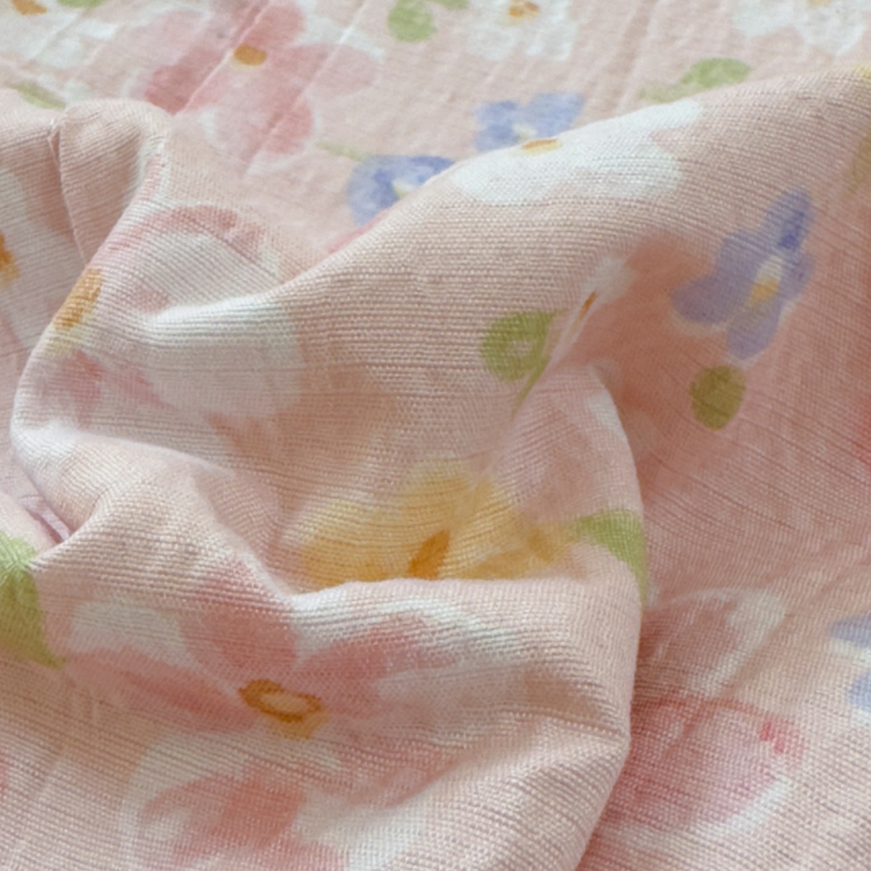 91家纺网 家纺一手货源 找家纺 雅眠居 2026直播爆款双层蕾丝花边夏被款床盖款四件套 十里桃花