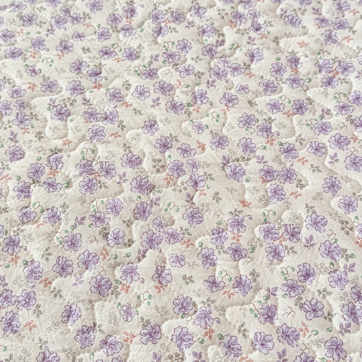 91家纺网 家纺一手货源 找家纺 雅眠居 2026直播爆款双层蕾丝花边夏被款床盖款四件套 紫萱