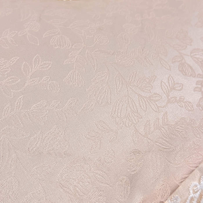 91家纺网 家纺一手货源 找家纺 优贝家纺 2026春夏新款提花水洗天丝冰丝天丝韩版夹棉床盖四件套 梵希-米白