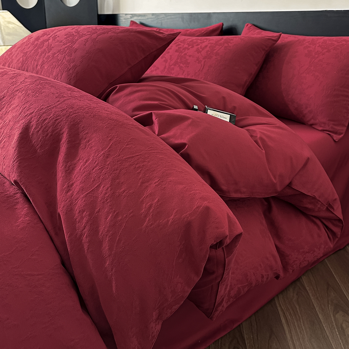 91家纺网 家纺一手货源 找家纺 优悦生活馆 2026新款60s全棉纯棉婚庆提花四件套（提供买家秀） 梦幻花园