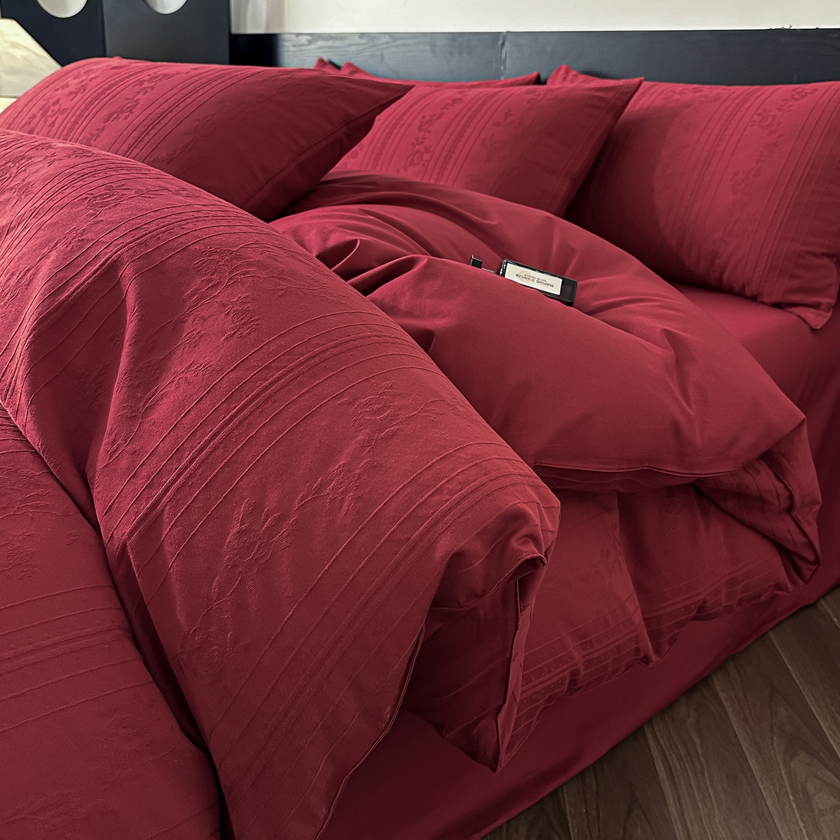 91家纺网 家纺一手货源 找家纺 优悦生活馆 2026新款60s全棉纯棉婚庆提花四件套（提供买家秀） 沁香