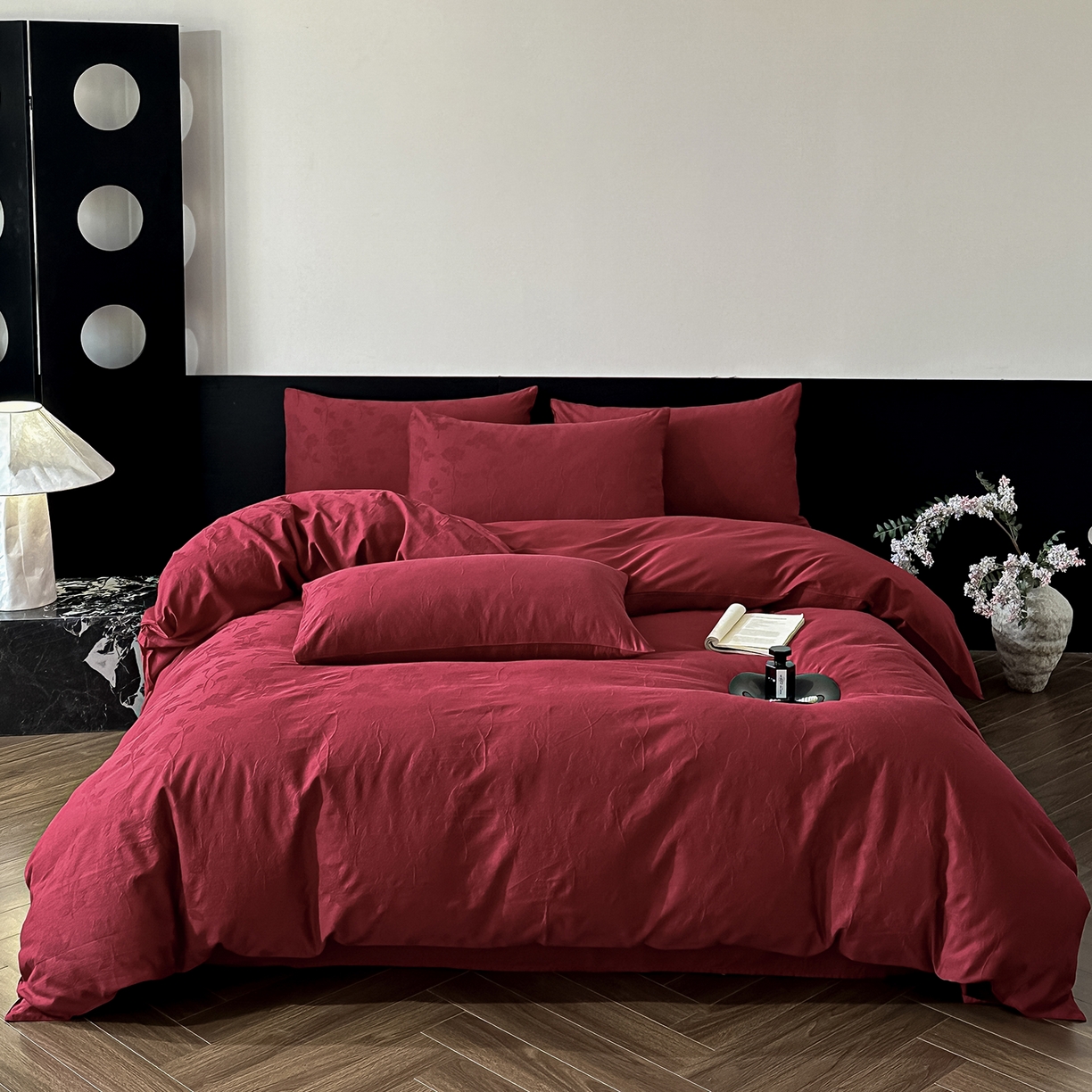 91家纺网 家纺一手货源 找家纺 优悦生活馆 2026新款60s全棉纯棉婚庆提花四件套（提供买家秀） 岁月留声