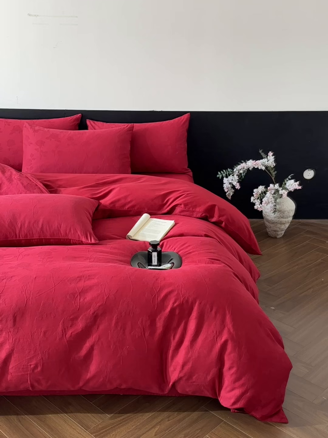 91家纺网 家纺一手货源 找家纺 优悦生活馆 2026新款60s全棉纯棉婚庆提花四件套（提供买家秀） 岁月留声