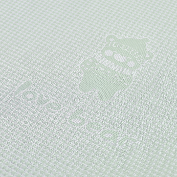 91家纺网 家纺一手货源 找家纺 小牛席业 2026新款【实拍风格】双PE高凉感-韩版小熊提花冰丝席凉席竹席藤席冰藤席乳胶席豆豆席 抹茶