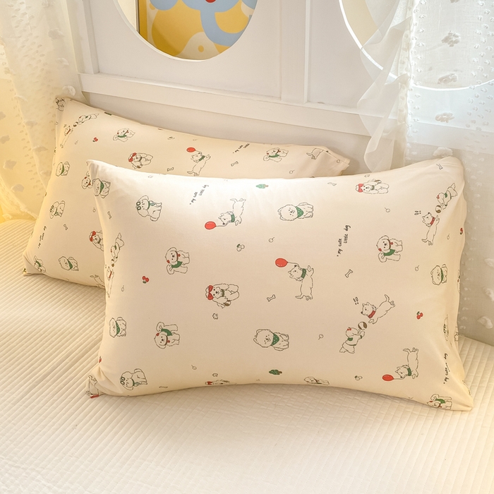 91家纺网 家纺一手货源 找家纺 恋之巢家纺 2026新款四季款可水洗牛奶丝针织棉夏被大豆夏凉被空调被可机洗薄被子被芯直播外贸专供大豆被夏被 法式小狗-软糯款