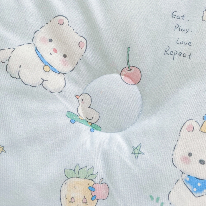 91家纺网 家纺一手货源 找家纺 恋之巢家纺 2026新款四季款可水洗牛奶丝针织棉夏被大豆夏凉被空调被可机洗薄被子被芯直播外贸专供大豆被夏被 童趣-软糯