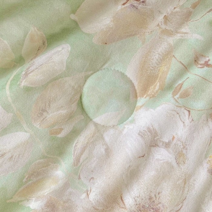 91家纺网 家纺一手货源 找家纺 恋之巢家纺 2026新款四季款可水洗牛奶丝针织棉夏被大豆夏凉被空调被可机洗薄被子被芯直播外贸专供大豆被夏被 缤纷舞叶-绿