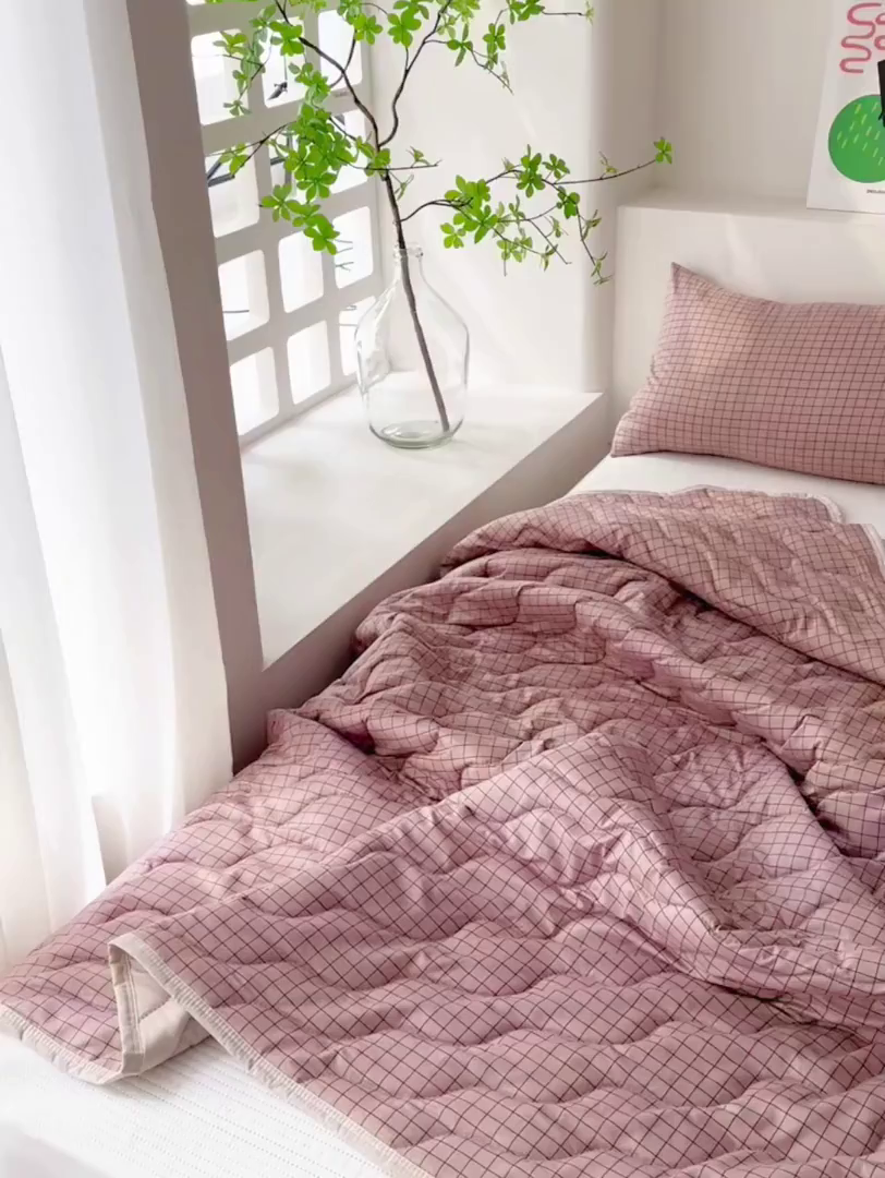 91家纺网 家纺一手货源 找家纺 珍贝家纺 2026新款清柔水洗夏被被子被芯 潮格