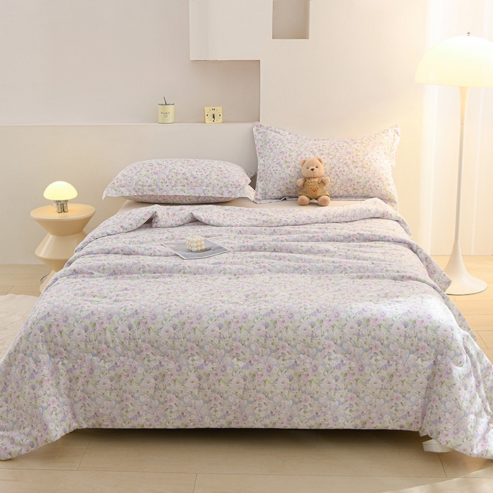 91家纺网 家纺一手货源 找家纺 珍贝家纺 2026新款全棉双层纱夏被被子被芯 春序