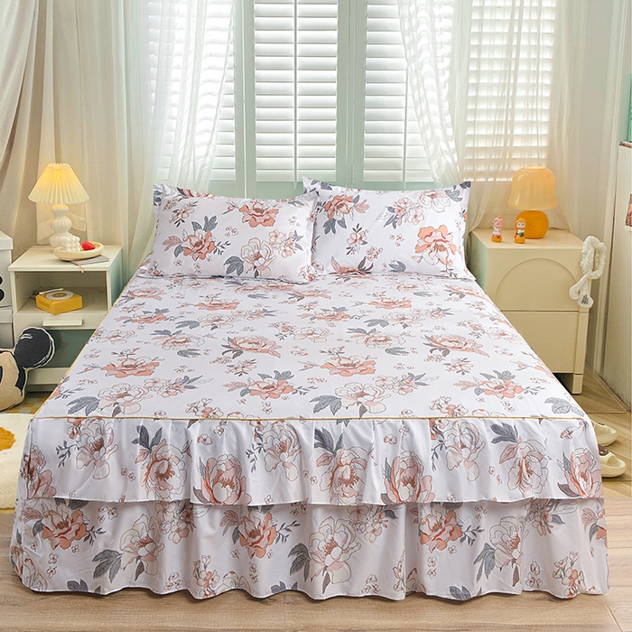 91家纺网 家纺一手货源 找家纺 小雨家纺 2026新款芦荟棉床笠 爱巢