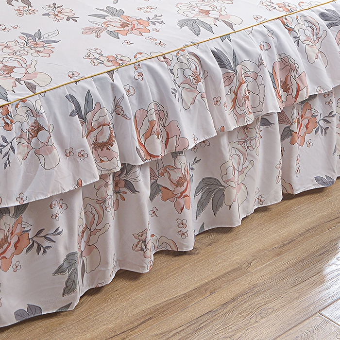 91家纺网 家纺一手货源 找家纺 （总）小雨家纺 2026年跨境电商芦荟棉床裙床罩三件套单品