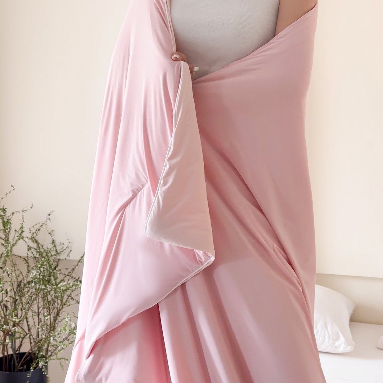 91家纺网 家纺一手货源 找家纺 伟邦枕芯 2026新款星球深睡POR2控温夏凉被空调被 珊瑚粉