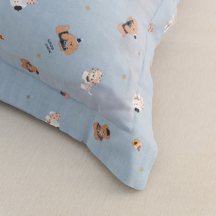 91家纺网 家纺一手货源 找家纺 珍贝家纺 2026新款全棉双层纱夏被被子被芯 冒冒熊