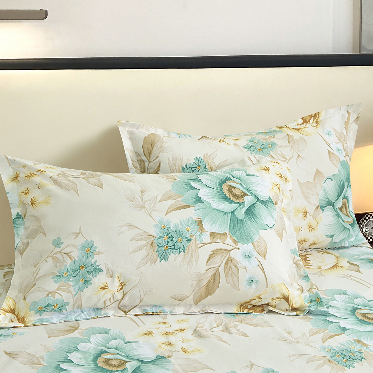 91家纺网 家纺一手货源 找家纺 小雨家纺 2026年跨境电商芦荟棉床裙床罩三件套单品 浅夏繁花