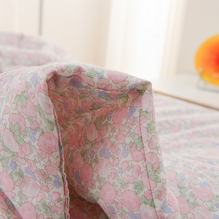 91家纺网 家纺一手货源 找家纺 珍贝家纺 2026新款全棉双层纱夏被被子被芯 梅林春晓