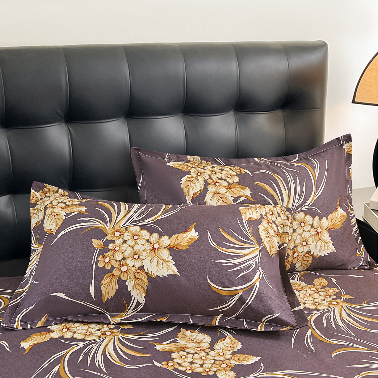 91家纺网 家纺一手货源 找家纺 小雨家纺 2026年跨境电商芦荟棉床裙床罩三件套单品 紫韵兰香