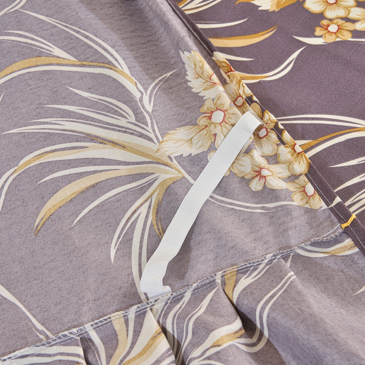 91家纺网 家纺一手货源 找家纺 小雨家纺 2026年跨境电商芦荟棉床裙床罩三件套单品 紫韵兰香