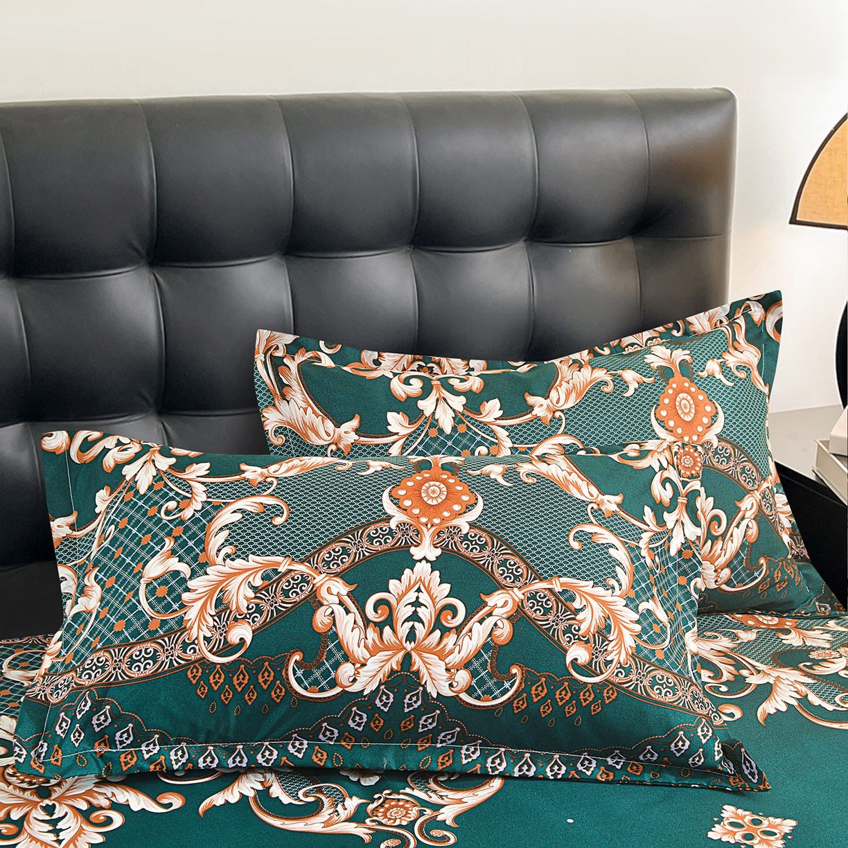 91家纺网 家纺一手货源 找家纺 小雨家纺 2026年跨境电商芦荟棉床裙床罩三件套单品 鎏金织锦