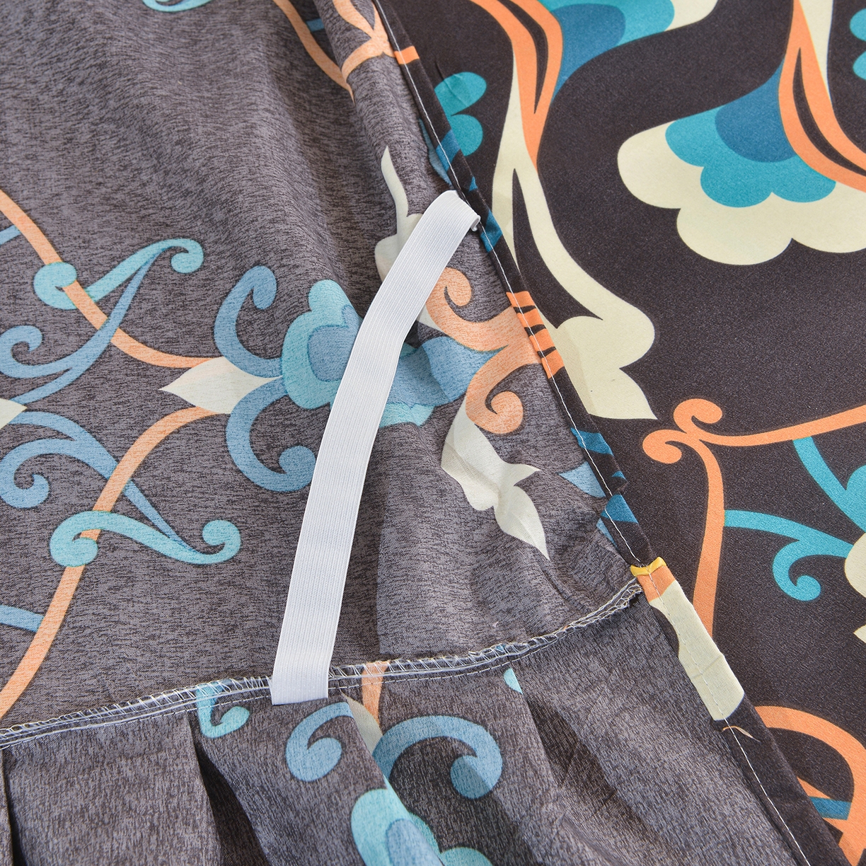 91家纺网 家纺一手货源 找家纺 小雨家纺 2026年跨境电商芦荟棉床裙床罩三件套单品 夜阑繁花