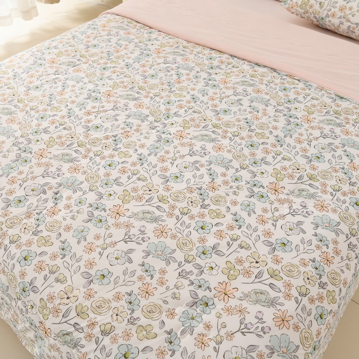 91家纺网 家纺一手货源 找家纺 珍贝家纺 2026新款A类清凉冰丝印花夏凉被被子被芯 春晓雨梦