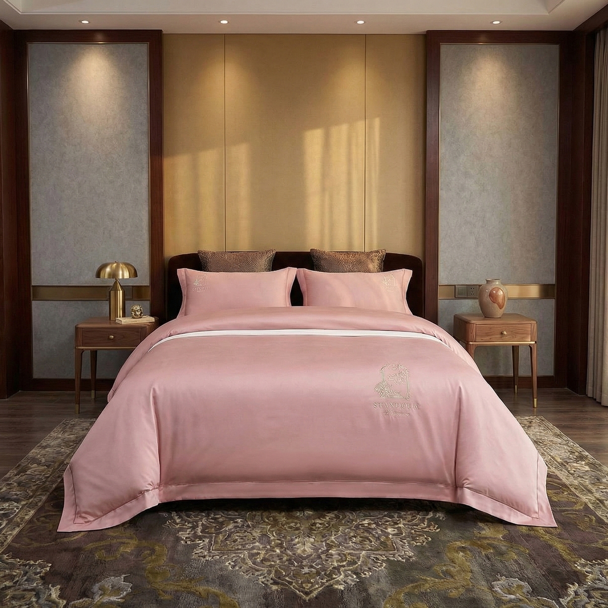 91家纺网 家纺一手货源 找家纺 喷气AB版生态加厚长绒棉纯棉全棉磨毛印花四件套三件套直播