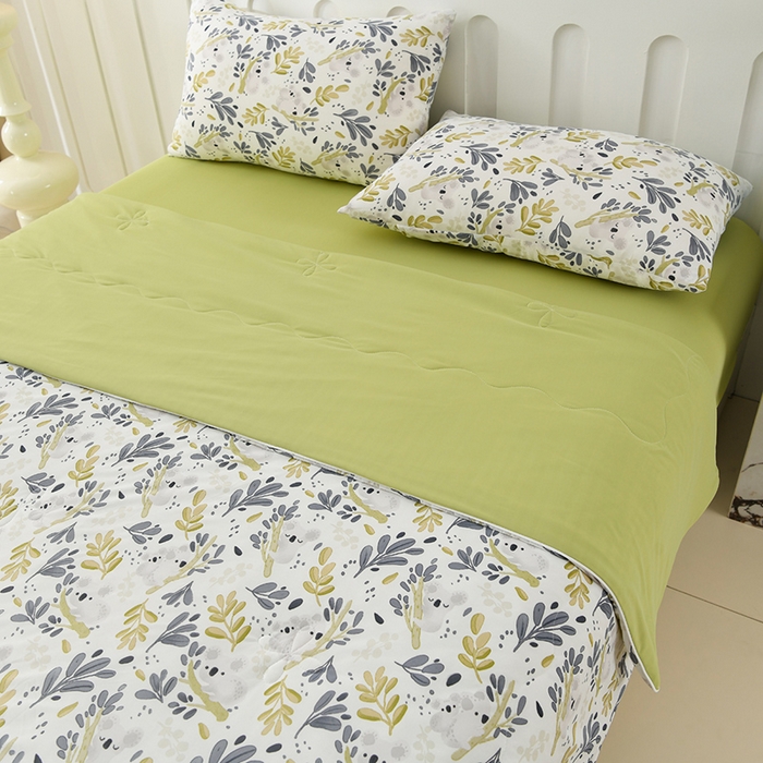 91家纺网 家纺一手货源 找家纺 珍贝家纺 2026新款A类清凉冰丝印花夏凉被被子被芯 可爱考拉