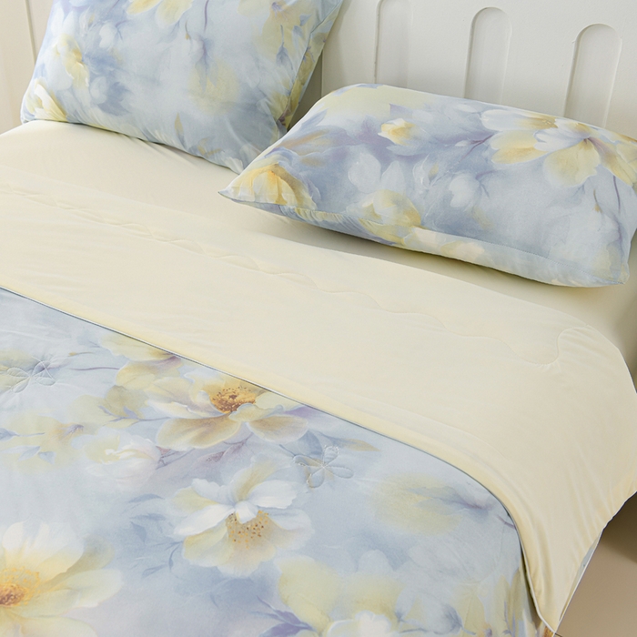 91家纺网 家纺一手货源 找家纺 珍贝家纺 2026新款A类清凉冰丝印花夏凉被被子被芯 梦境