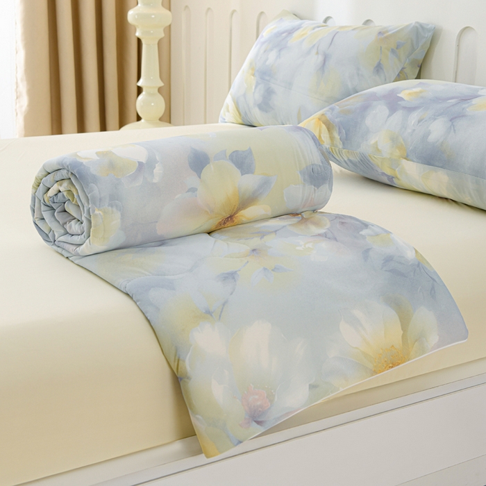 91家纺网 家纺一手货源 找家纺 珍贝家纺 2026新款A类清凉冰丝印花夏凉被被子被芯 梦境