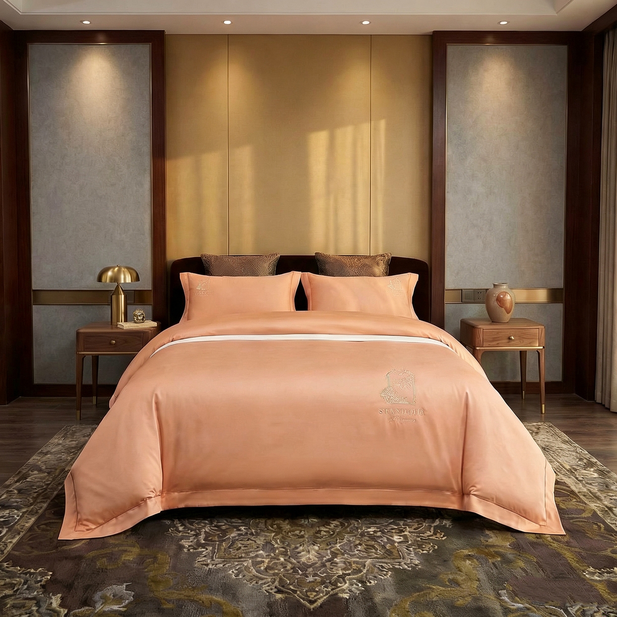 91家纺网 家纺一手货源 找家纺 （总）U品汇 2026新款100支全棉纯棉长绒棉刺绣花四件套60S贡缎100%棉丝滑夏季冰丝凉爽