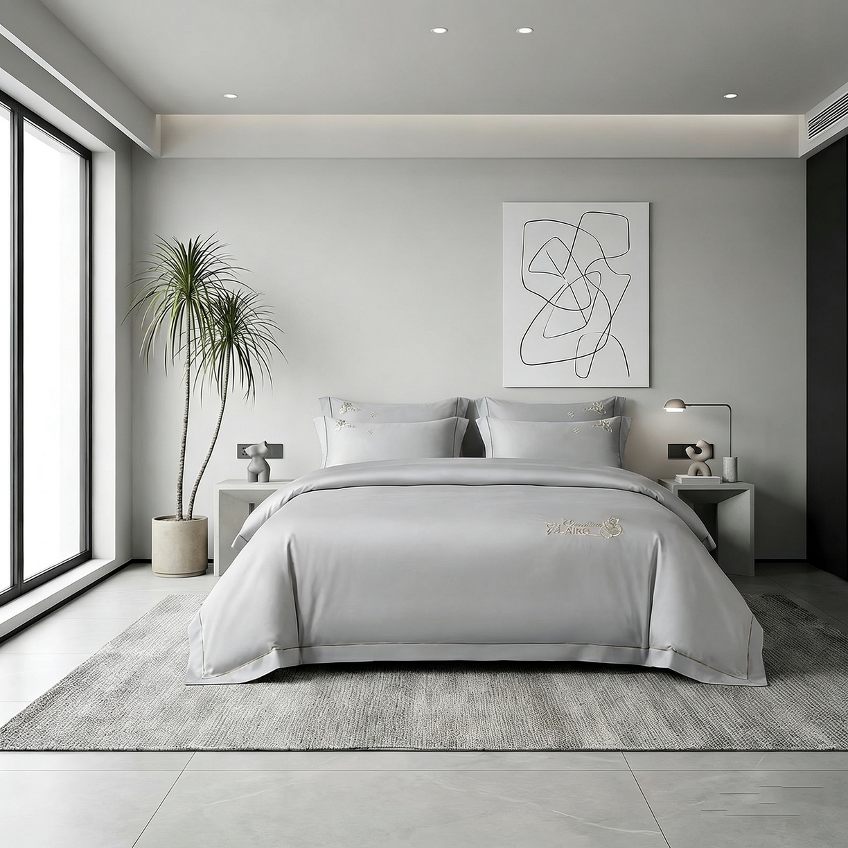 91家纺网 家纺一手货源 找家纺 （总）U品汇 2026新款100支全棉纯棉长绒棉刺绣花四件套60S贡缎100%棉丝滑夏季冰丝凉爽