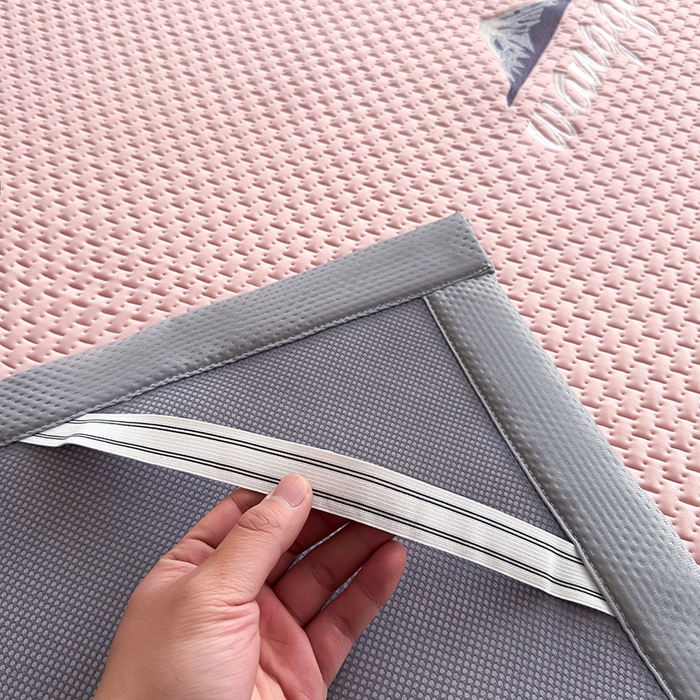 91家纺网 家纺一手货源 找家纺 （总）品乐家纺 2026新款A类乙伦PE轻奢提花学生宿舍软席凉豆豆床单席