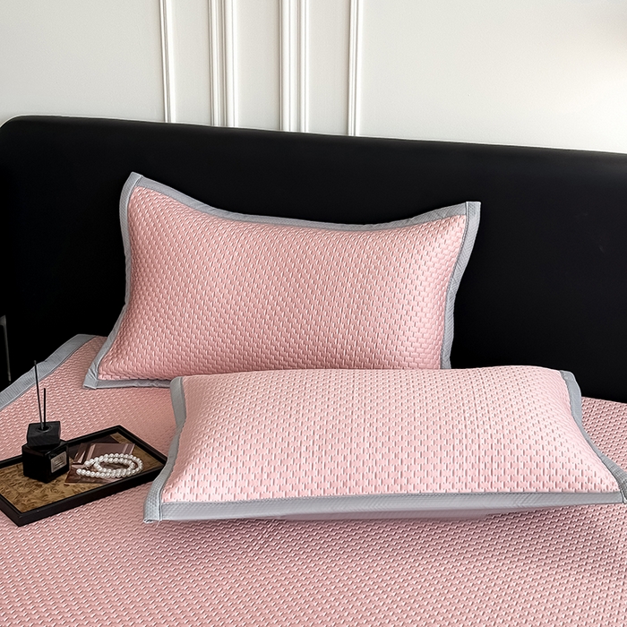 91家纺网 家纺一手货源 找家纺 （总）品乐家纺 2026新款A类乙伦PE轻奢提花学生宿舍软席凉豆豆床单席